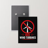 Badge Pas d'éoliennes protestation rurale (Recto/Verso)
