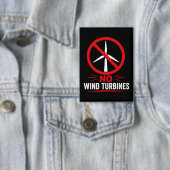 Badge Pas d'éoliennes protestation rurale (Insitu)