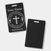 Badge Pas honteux du verset chrétien de l'Évangile (Avant & arrière)