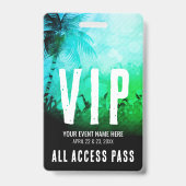 Badge Pass Accès Illimité Événement VIP (Avant)