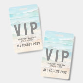 Badge Pass Accès Illimité Événement VIP (Avant & arrière)