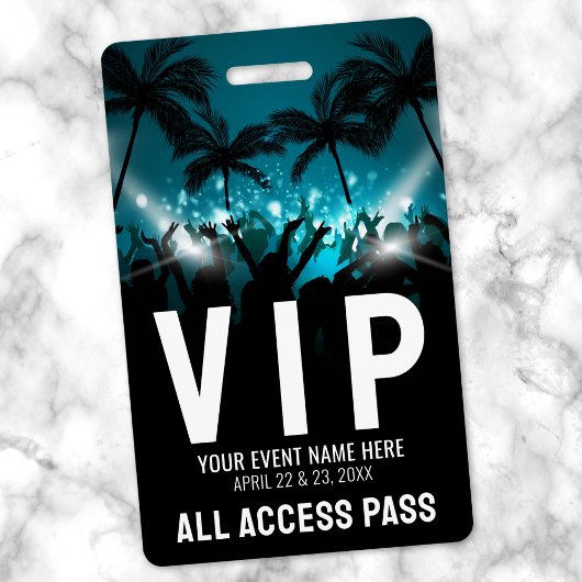 Badge Pass Accès Illimité Événement VIP