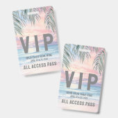 Badge Pass Accès Illimité Événement VIP (Avant & arrière)