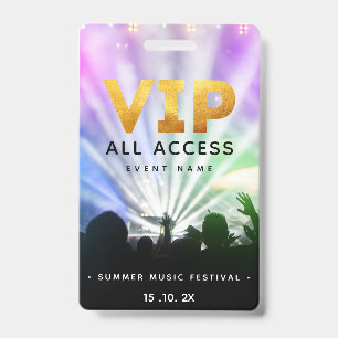 Badge Pass All Access VIP Festival de Concert