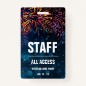 Badge Pass de l'événement Accès du personnel | Finale Fi (Devant)