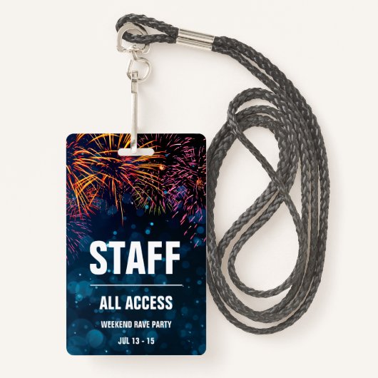Badge Pass de l'événement Accès du personnel | Finale Fi (Devant avec lanière)