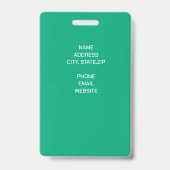 Badge Pass Événement Spécial Club de Golf (Arrière)