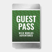 Badge Pass invité d'entreprise Forest Green & (Arrière)
