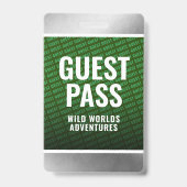 Badge Pass invité d'entreprise Forest Green & (Avant)