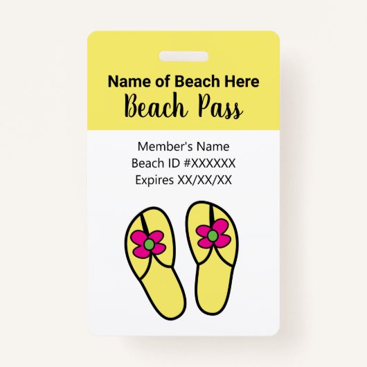 Badge Pass plage (Devant)