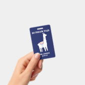 Badge Pass Salle de bain Blue Llama (À main)