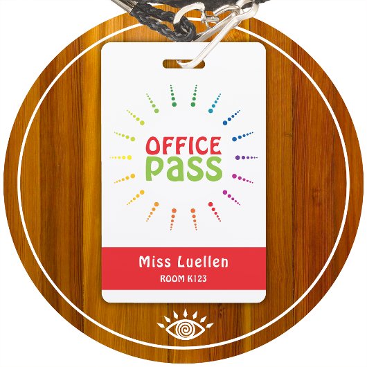 Badge Pass Salle de classe personnalisée