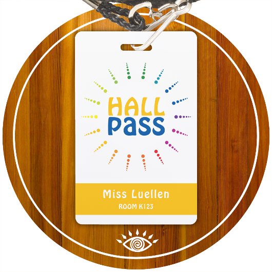 Badge Pass Salle De Classe Personnalisée Pour Les Enseig