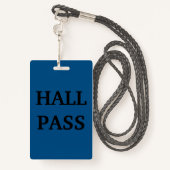 Badge Pass Salle Hall pour les garçons scolaires (Derrière avec lanière)
