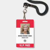 Badge PASS V.I.P. - ÉVÉNEMENT SPÉCIAL - Pièce d'identité (Avant avec lanière)