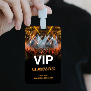 Badge Pass VIP accès complet au Festival de musique ID d