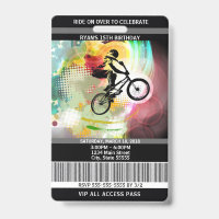 Passage de l'invitation VIP d'anniversaire de BMX