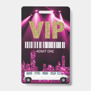 Badge Passage de partie de passage de limousine, VIP,