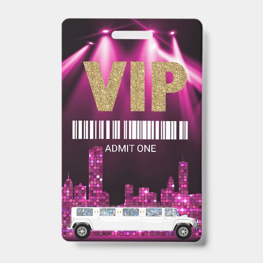 Badge Passage de partie de passage de limousine, VIP, (Avant)