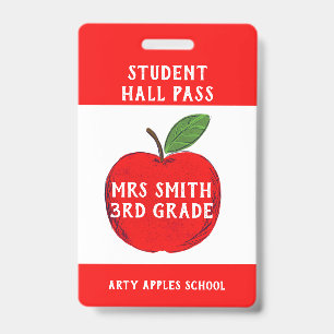 Badge Passe Apple Hall de l'enseignant ou passe salle de