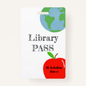 Badge Passe bibliothèque personnalisée (Devant)