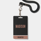 Badge Passe d'accès à tous les événements pour le nom du (Avant avec lanière)