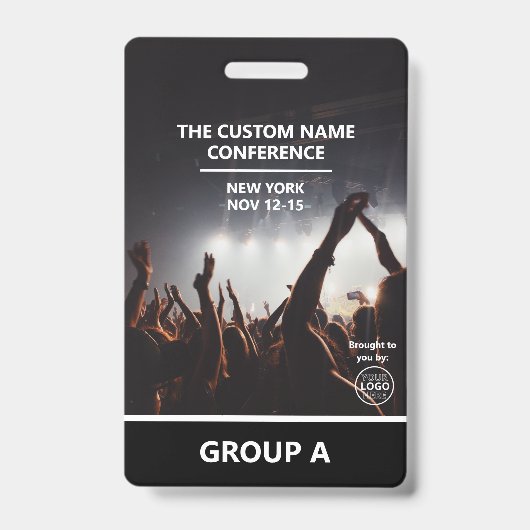 Badge Passe d'accès personnalisé avec code QR pour confé (Avant)