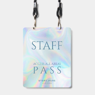 Badge Passe d'accès total au personnel VIP Concert holog