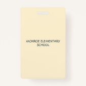 Badge Passe de la salle de classe de l'enseignant (Dos)