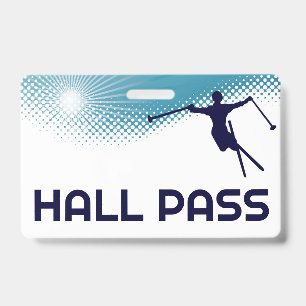Badge Passe de la salle des enseignants de saut de ski