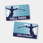 Badge Passe de la salle des professeurs de ski (Avant & arrière)