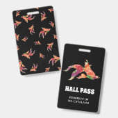 Badge Passe de poisson d'aquarelle (Recto et verso)