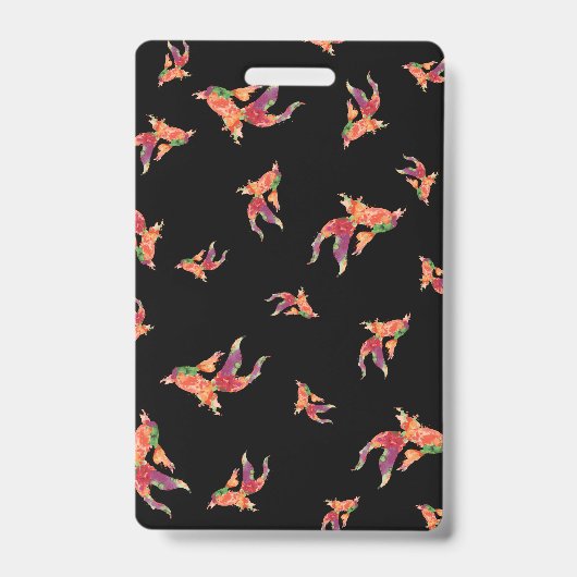 Badge Passe de poisson d'aquarelle (Face)