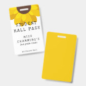 Badge Passe du Hall des étudiants de tournesol (Avant & arrière)