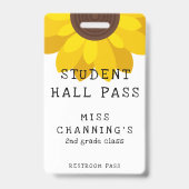 Badge Passe du Hall des étudiants de tournesol (Avant)