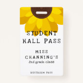 Badge Passe du Hall des étudiants de tournesol (Devant)