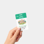 Badge Passe-école d'aquarelle ou d'enseignant (Manuel / portable)