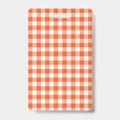 Badge Passe Hall d'automne orange avec nom (Arrière)