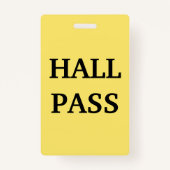 Badge Passe-Hall du bureau scolaire (Dos)