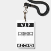 Badge Passe-la à l'employé (Dos avec cordon)