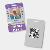Badge Passe média (Avant & arrière)