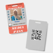 Badge Passe média (Avant & arrière)