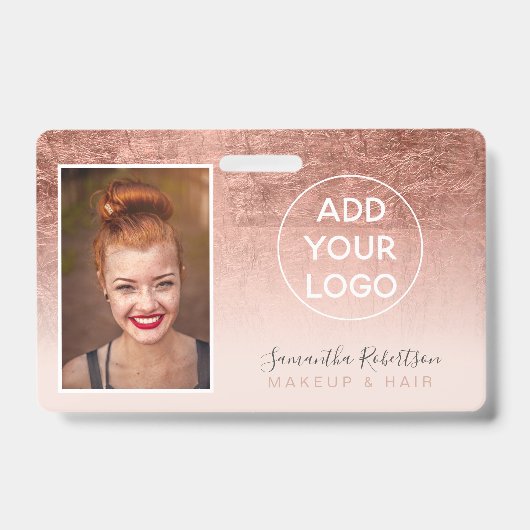 Badge Passe photo de l'employé pour le logo de l'employé (Avant)