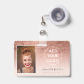 Badge Passe photo de l'employé pour le logo de l'employé (Avant avec rétractable)