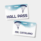 Badge Passe Skydive Teacher Hall (Avant & arrière)