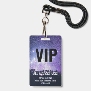 Badge Passe VIP Accès Illimité Festival de Musique Conce