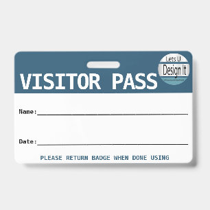 Badge Passe visiteur réutilisable / Passe de salle avec