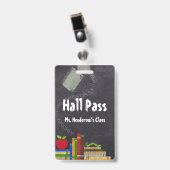 Badge Passeport de l'école des enseignants Tableau noir (Avant avec clip)