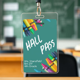 Badge Passeport de salle de bain de classe pour enseigna