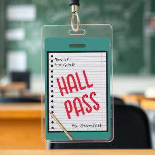 Badge Passeport de salle de bain de classe pour enseigna